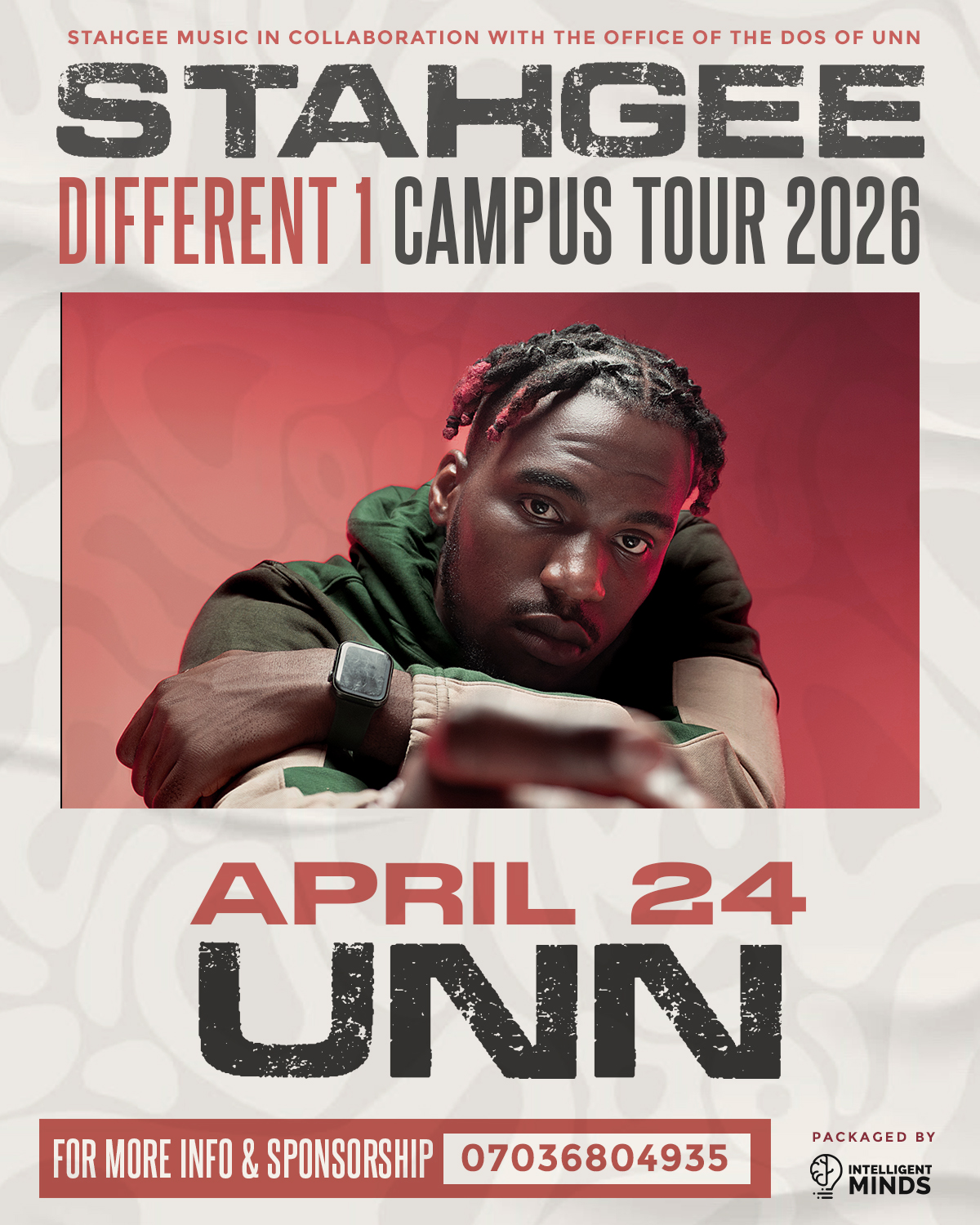 STAHGEE DIFFERENT 1 CAMPUS TOUR 2026 (UNN) Poster